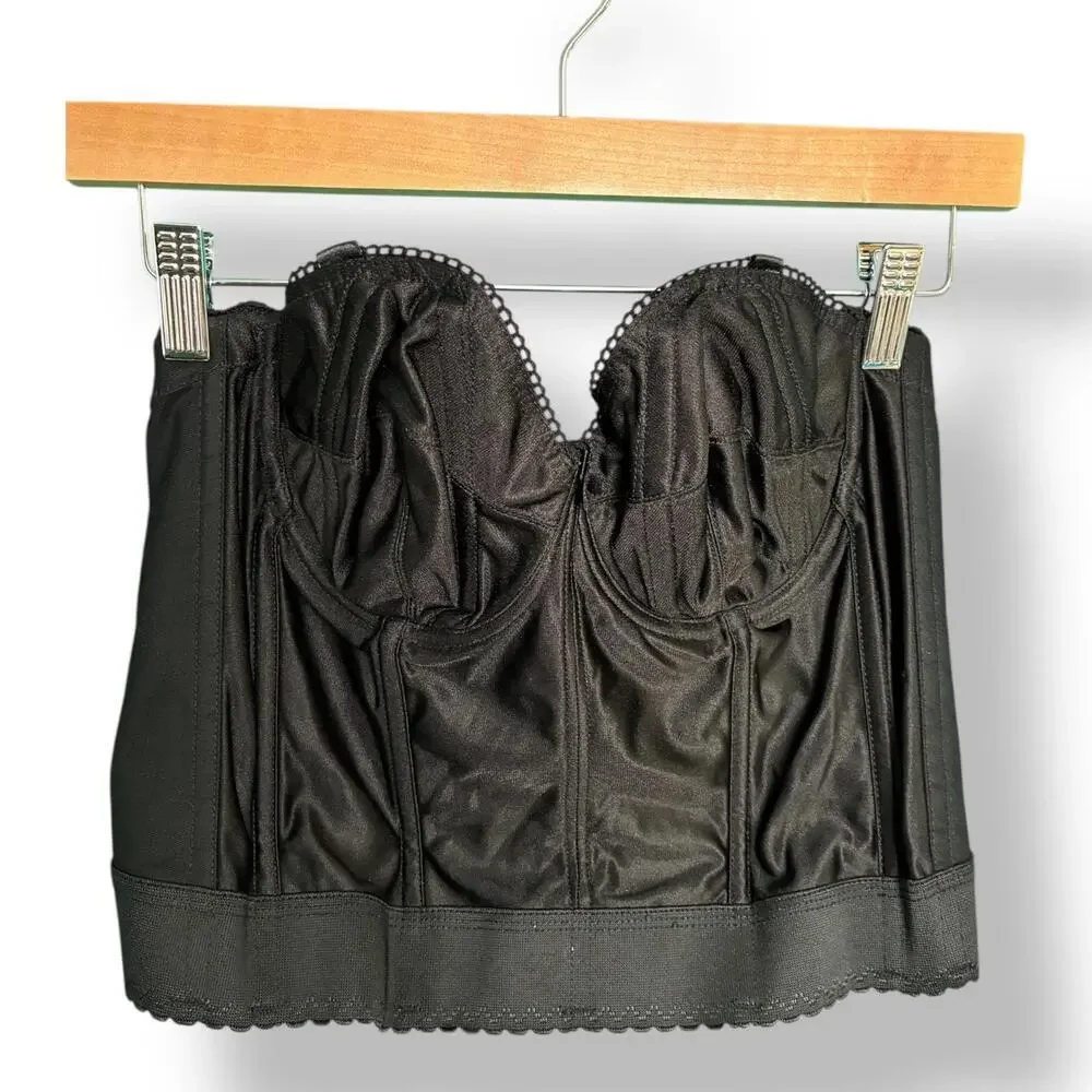 Vintage Black Bustier Corset Top Size 38B